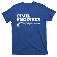 Civil Engineer Definition Funny Engineering Fathers Day Dad Cute Gift T-Shirt