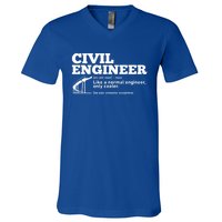 Civil Engineer Definition Funny Engineering Fathers Day Dad Cute Gift V-Neck T-Shirt