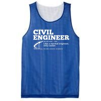 Civil Engineer Definition Funny Engineering Fathers Day Dad Cute Gift Mesh Reversible Basketball Jersey Tank