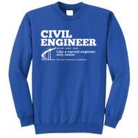 Civil Engineer Definition Funny Engineering Fathers Day Dad Cute Gift Tall Sweatshirt