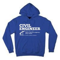 Civil Engineer Definition Funny Engineering Fathers Day Dad Cute Gift Tall Hoodie