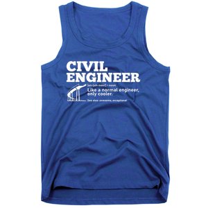 Civil Engineer Definition Funny Engineering Fathers Day Dad Cute Gift Tank Top