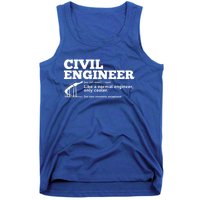 Civil Engineer Definition Funny Engineering Fathers Day Dad Cute Gift Tank Top