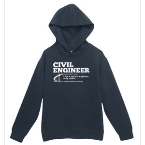 Civil Engineer Definition Funny Engineering Fathers Day Dad Cute Gift Urban Pullover Hoodie