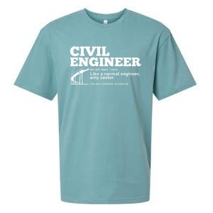 Civil Engineer Definition Funny Engineering Fathers Day Dad Cute Gift Sueded Cloud Jersey T-Shirt