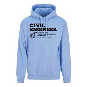 Civil Engineer Definition Funny Engineering Fathers Day Dad Cute Gift Unisex Surf Hoodie