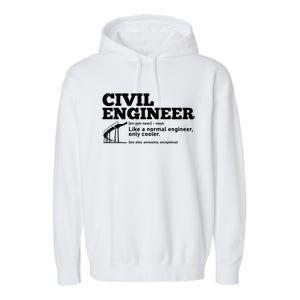 Civil Engineer Definition Funny Engineering Fathers Day Dad Cute Gift Garment-Dyed Fleece Hoodie