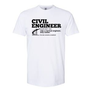 Civil Engineer Definition Funny Engineering Fathers Day Dad Cute Gift Softstyle CVC T-Shirt