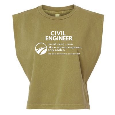 Civil Engineer Definition Funny Engineering Garment-Dyed Women's Muscle Tee