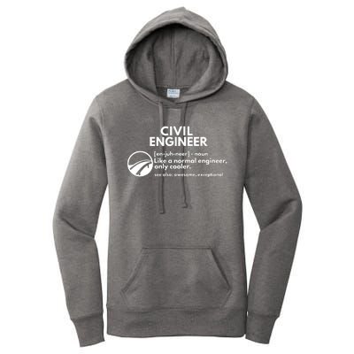 Civil Engineer Definition Funny Engineering Women's Pullover Hoodie