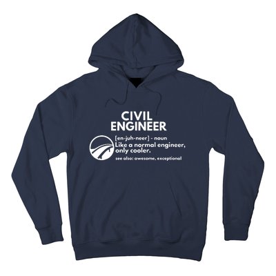 Civil Engineer Definition Funny Engineering Hoodie