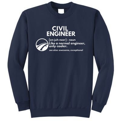 Civil Engineer Definition Funny Engineering Sweatshirt