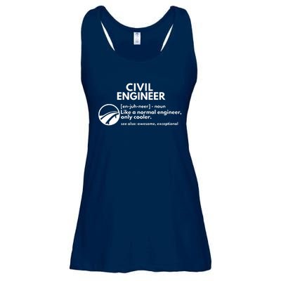 Civil Engineer Definition Funny Engineering Ladies Essential Flowy Tank