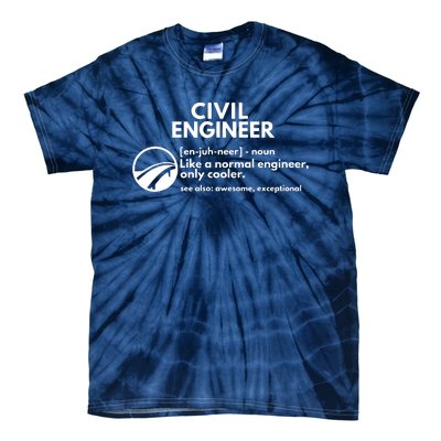 Civil Engineer Definition Funny Engineering Tie-Dye T-Shirt