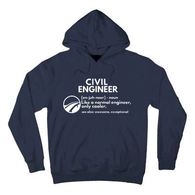 Civil Engineer Definition Funny Engineering Tall Hoodie