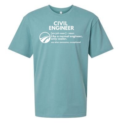 Civil Engineer Definition Funny Engineering Sueded Cloud Jersey T-Shirt