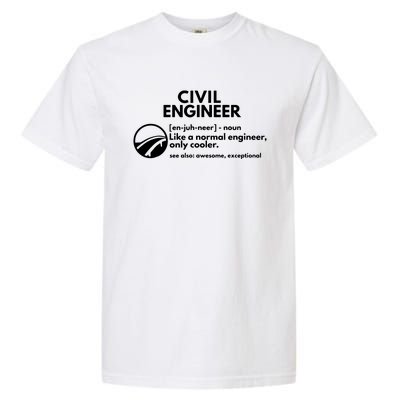 Civil Engineer Definition Funny Engineering Garment-Dyed Heavyweight T-Shirt