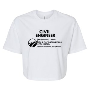 Civil Engineer Definition Funny Engineering Bella+Canvas Jersey Crop Tee