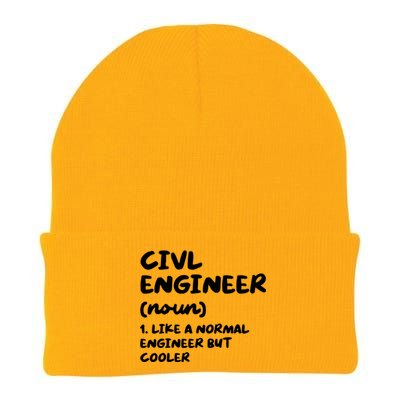 Civil Engineer Definition Funny Engineering Knit Cap Winter Beanie