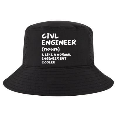 Civil Engineer Definition Funny Engineering Cool Comfort Performance Bucket Hat