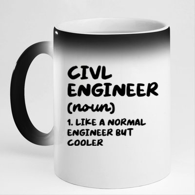 Civil Engineer Definition Funny Engineering 11oz Black Color Changing Mug