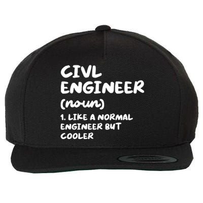 Civil Engineer Definition Funny Engineering Wool Snapback Cap