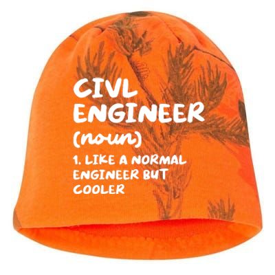 Civil Engineer Definition Funny Engineering Kati - Camo Knit Beanie