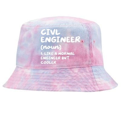 Civil Engineer Definition Funny Engineering Tie-Dyed Bucket Hat