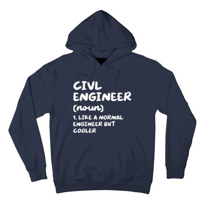 Civil Engineer Definition Funny Engineering Hoodie