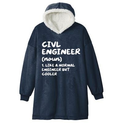 Civil Engineer Definition Funny Engineering Hooded Wearable Blanket