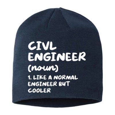 Civil Engineer Definition Funny Engineering Sustainable Beanie