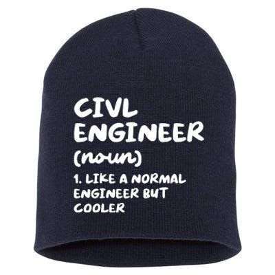 Civil Engineer Definition Funny Engineering Short Acrylic Beanie