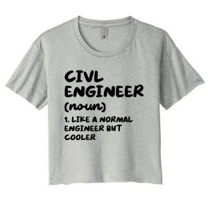 Civil Engineer Definition Funny Engineering Women's Crop Top Tee