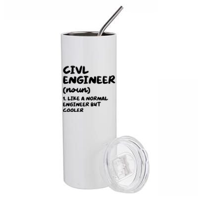 Civil Engineer Definition Funny Engineering Stainless Steel Tumbler