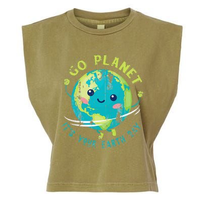 Cute Earth Day Cute Garment-Dyed Women's Muscle Tee