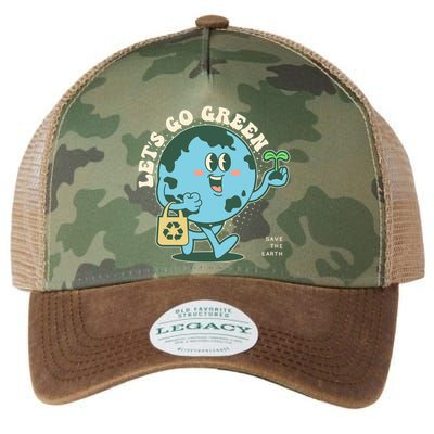Cute Earth Day Lets Go Green Save The Earth Legacy Tie Dye Trucker Hat