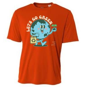 Cute Earth Day Lets Go Green Save The Earth Cooling Performance Crew T-Shirt