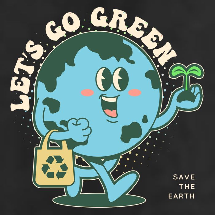 Cute Earth Day Lets Go Green Save The Earth Cool Comfort Performance Bucket Hat