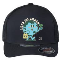 Cute Earth Day Lets Go Green Save The Earth Flexfit Unipanel Trucker Cap