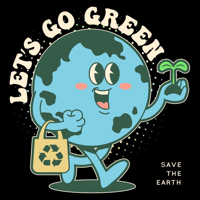 Cute Earth Day Lets Go Green Save The Earth Flexfit Unipanel Trucker Cap