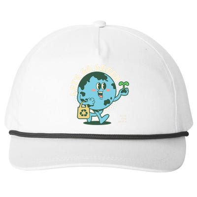 Cute Earth Day Lets Go Green Save The Earth Snapback Five-Panel Rope Hat