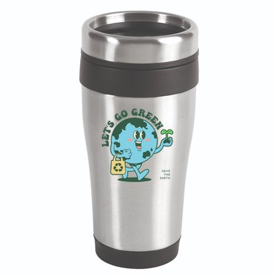 Cute Earth Day Lets Go Green Save The Earth 16oz Travel Tumbler