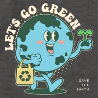 Cute Earth Day Lets Go Green Save The Earth Vector Backpack