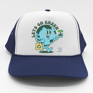 Cute Earth Day Lets Go Green Save The Earth Trucker Hat