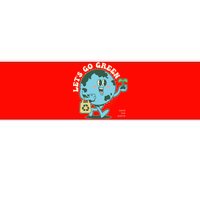 Cute Earth Day Lets Go Green Save The Earth Bumper Sticker