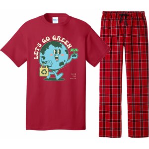 Cute Earth Day Lets Go Green Save The Earth Pajama Set