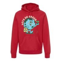 Cute Earth Day Lets Go Green Save The Earth Premium Hoodie