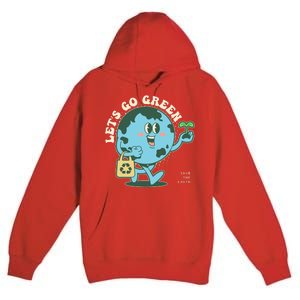 Cute Earth Day Lets Go Green Save The Earth Premium Pullover Hoodie