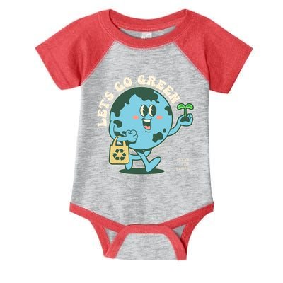 Cute Earth Day Lets Go Green Save The Earth Infant Baby Jersey Bodysuit
