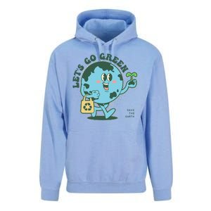 Cute Earth Day Lets Go Green Save The Earth Unisex Surf Hoodie